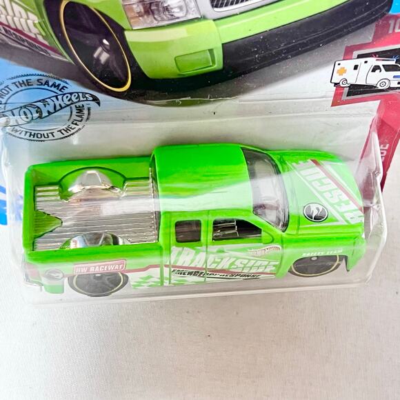 Hot Wheels Chevy Silverado Neon Green Carded Toy Truck New (A-3) - Picture 2 of 3